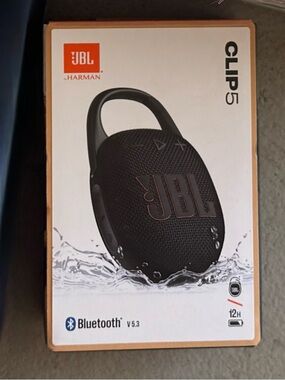JBL Clip 5 Portable Bluetooth Speaker - Black